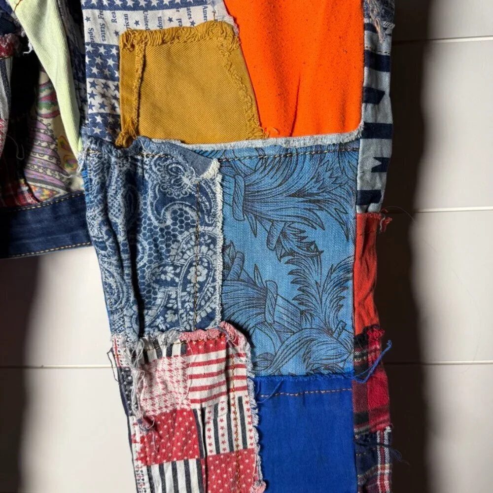 RARE BiePa Jeans 1971 Patchwork Distressed Jeans Size 32